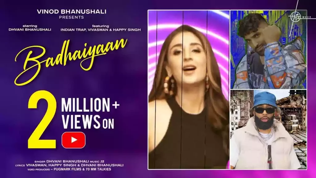 Badhaiyaan Lyrics - Dhvani Bhanushali