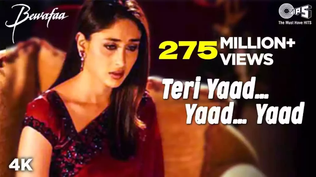 Teri Yaad Yaad Yaad Lyrics - Bewafaa